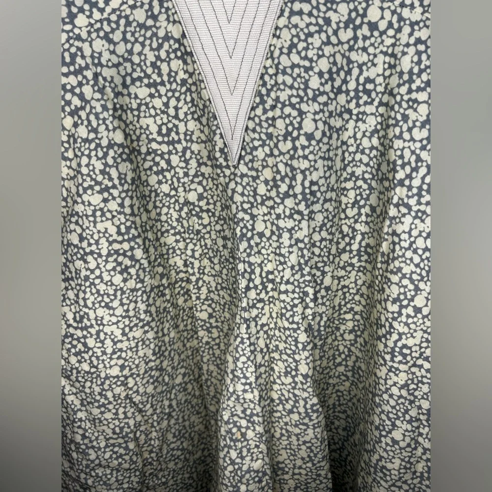 Women’s Lauren Moffatt Blue Tan Anthropologie Geometric Midi Dress Designer 4 - Picture 4 of 5